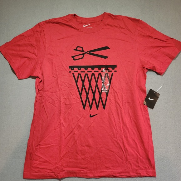 Nike Other - Nike Mens Red Basketball Net Scissors Graphic T-Shirt XL Standard Fit New